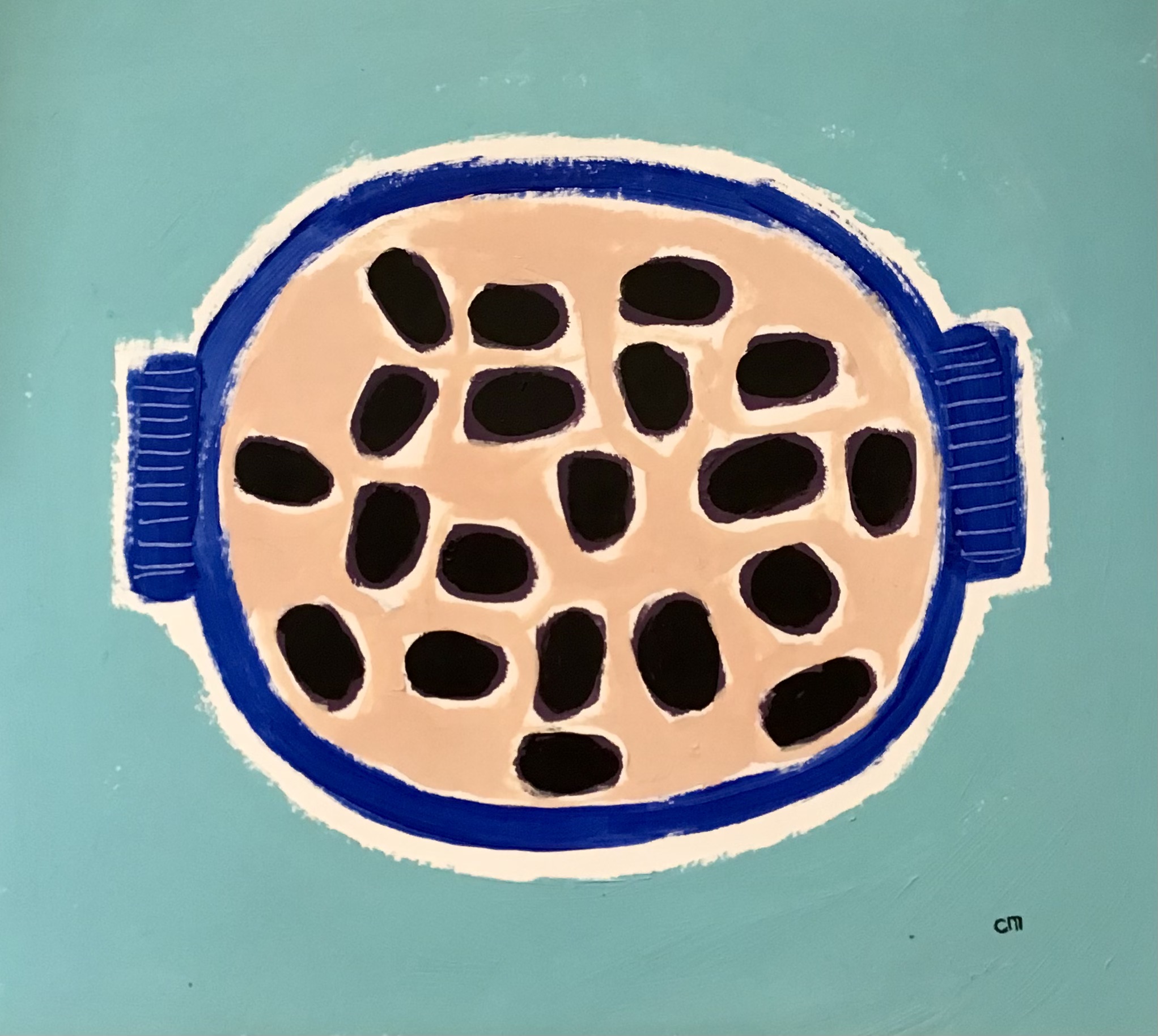  Fruit on Red, oil on board, 22cm x 32cm